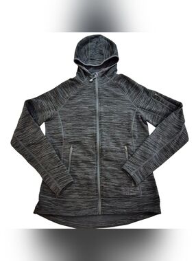L.L. Bean Gray Women's Activewear Hooded Sweater Full Zip Pockets Size M